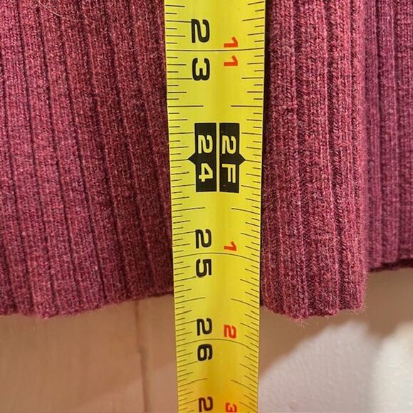The North Face Tekware Bordeaux Wool Blend Mock Neck Sweater Womens XL Logo Warm - Picture 8 of 10